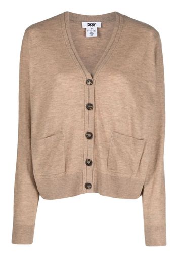 DKNY V-neck wool cardigan - Toni neutri