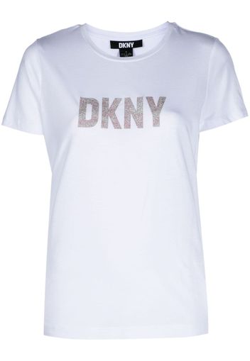 DKNY logo-print short-sleeve T-shirt - Bianco