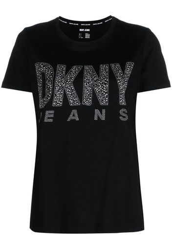 DKNY stud-embellished short-sleeve T-shirt - Nero