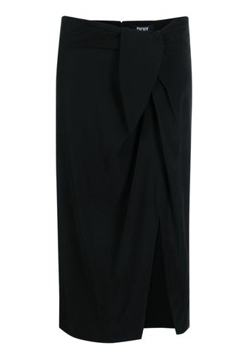 DKNY knot-detail midi skirt - Nero