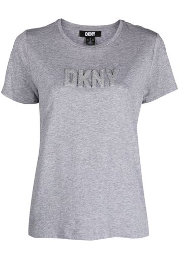 DKNY raised-logo cotton T-shirt - Grigio