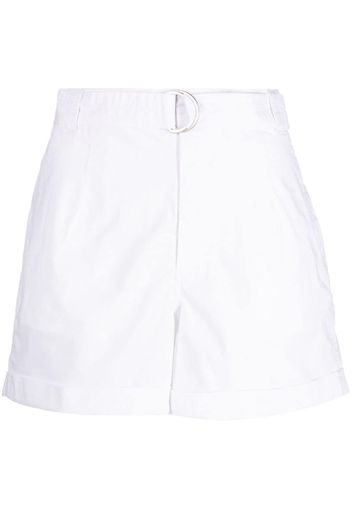 DKNY belted cotton mini shorts - Bianco