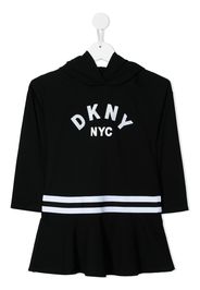 Dkny Kids logo-print hoodie dress - Nero