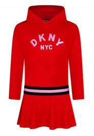 Dkny Kids sequined hooded dress - Rosso