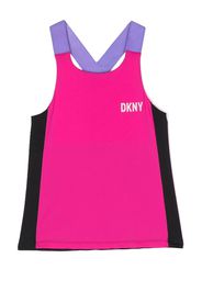 Dkny Kids logo-print sporty top - Rosa