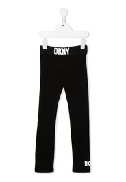 Dkny Kids logo print leggings - Nero