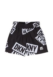 Dkny Kids logo-print swim shorts - Nero