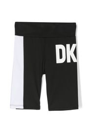 Dkny Kids logo-print cycling shorts - Nero