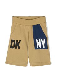 Dkny Kids logo-print track shorts - Verde