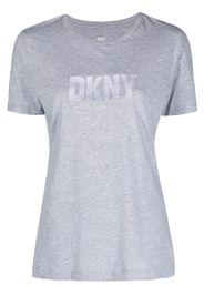 DKNY T-shirt Foundation con logo goffrato - Grigio