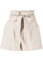 DKNY high-waisted drawstring shorts - Toni neutri