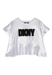 Dkny Kids T-shirt con ricamo - Argento