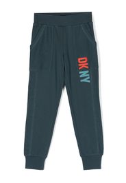 Dkny Kids Pantaloni sportivi con motivo patchwork - Blu