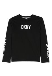 Dkny Kids printed organic-cotton T-shirt - Nero