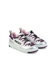 Dkny Kids panelled lace-up sneakers - Bianco