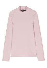 Dkny Kids Felpa a collo alto con ricamo - Rosa