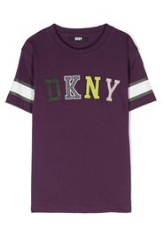 Dkny Kids T-shirt con applicazione - Viola