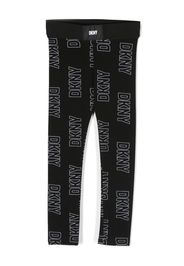 Dkny Kids Leggings con stampa - Nero