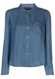 DKNY button-up lyocell shirt - Blu