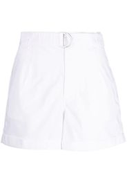 DKNY belted cotton mini shorts - Bianco