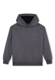 Dkny Kids logo-appliqué hoodie - Grigio