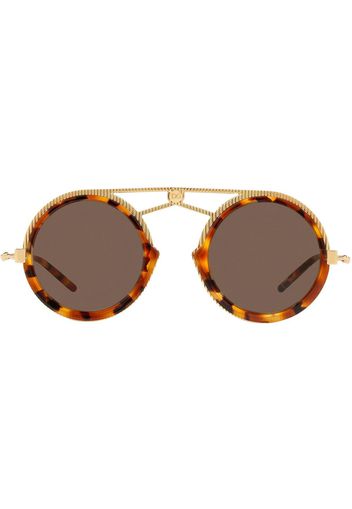 Dolce RUFFLES & Gabbana Eyewear Occhiali da sole modello aviator - Marrone