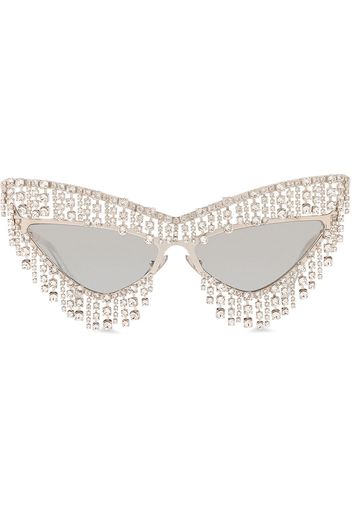 Dolce & Gabbana Eyewear crystal-embellished cat-eye sunglasses - Argento