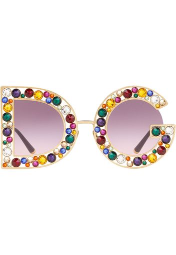 Dolce & Gabbana Eyewear Occhiali da sole DG Crystal con decorazione - Viola