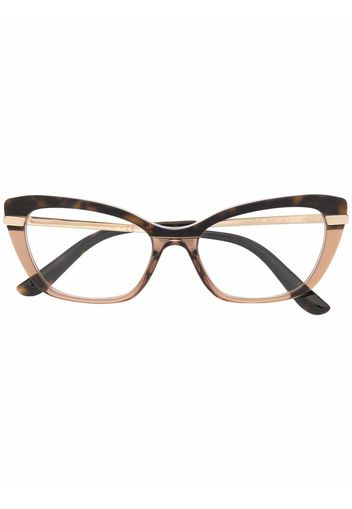 Dolce & Gabbana Eyewear Occhiali cat-eye bicolore - Oro