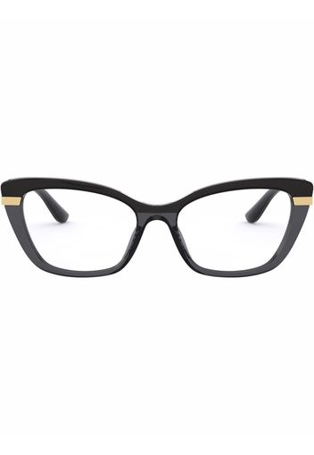 Dolce & Gabbana Eyewear Occhiali cat-eye con dettaglio a contrasto - Nero