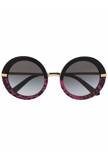 Dolce & Gabbana Eyewear Occhiali da sole tondi con stampa - Oro