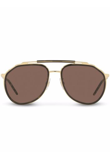 Dolce & Gabbana Eyewear Madison aviator frame sunglasses - Marrone