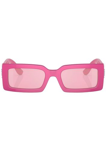 Dolce & Gabbana Eyewear logo-plaque rectangle frame sunglasses - Rosa