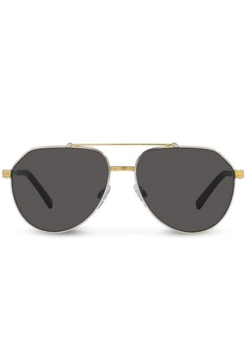 Dolce & Gabbana Eyewear pilot-frame logo sunglasses - Oro