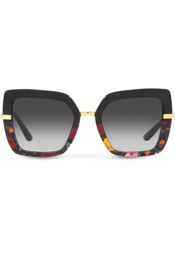 Dolce & Gabbana Eyewear tortoiseshell-frame logo sunglasses - Nero