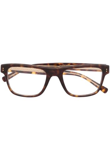 Dolce & Gabbana Eyewear tortoiseshell-effect square-frame glasses - Marrone