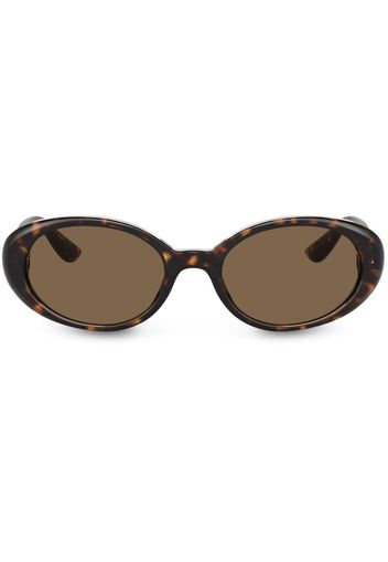 Dolce & Gabbana Eyewear Re-Edition DNA oval-frame sunglasses - Marrone