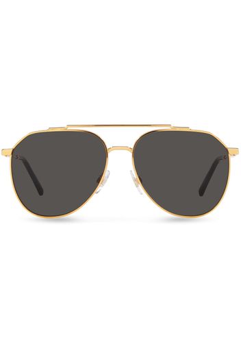 Dolce & Gabbana Eyewear diagonal-cut sunglasses - Oro