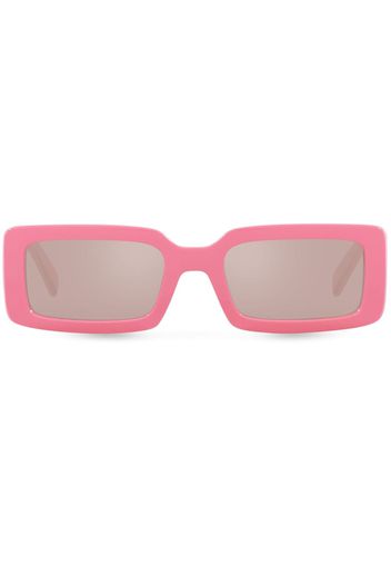 Dolce & Gabbana Eyewear rectangular-frame logo-print sunglasses - Rosa