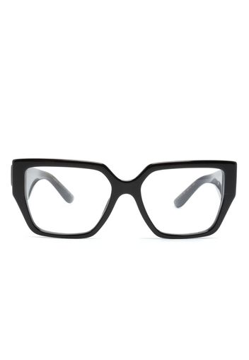 Dolce & Gabbana Eyewear logo-plaque square-frame glasses - Nero