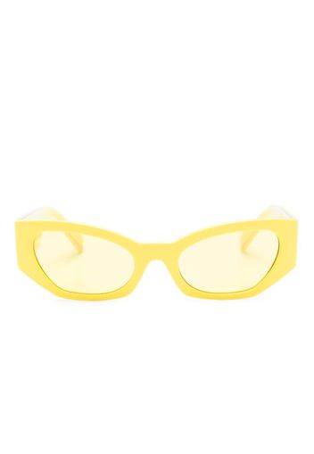 Dolce & Gabbana Eyewear logo-engraved cat-eye-frame sunglasses - Giallo