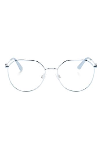 Dolce & Gabbana Eyewear Occhiali tondi con placca logo - Blu