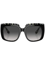 Dolce & Gabbana Eyewear logo-print oversized sunglasses - Nero