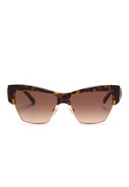 Dolce & Gabbana Eyewear Occhiali da sole cat-eye con placca logo - Marrone