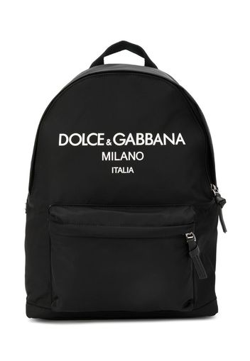 logo print backpack