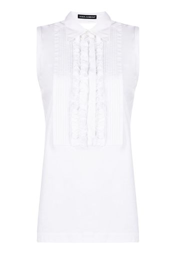 Dolce & Gabbana Pre-Owned Top smanicata con ruches anni '90 - Bianco