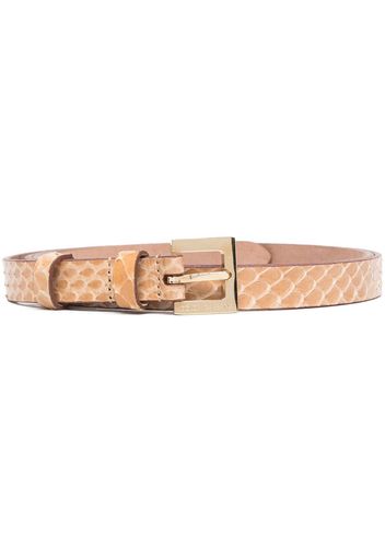 Dolce & Gabbana Pre-Owned 2000s snakeskin buckled belt - Toni neutri