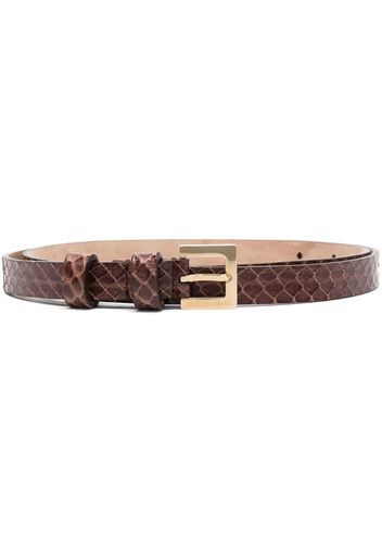 Dolce & Gabbana Pre-Owned 2000s snakeskin buckled belt - Marrone