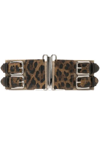 Dolce & Gabbana Pre-Owned 2000s leopard-print belt - Toni neutri