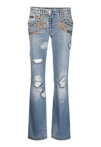 Dolce & Gabbana Pre-Owned Jeans effetto vissuto Pre-owned anni 2000 - Blu